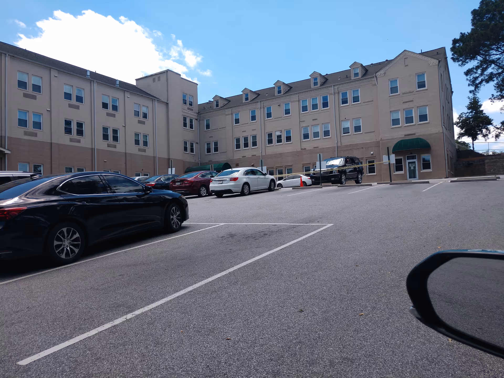 Exterior view of Pruitthealth Decatur with a parking lot in front