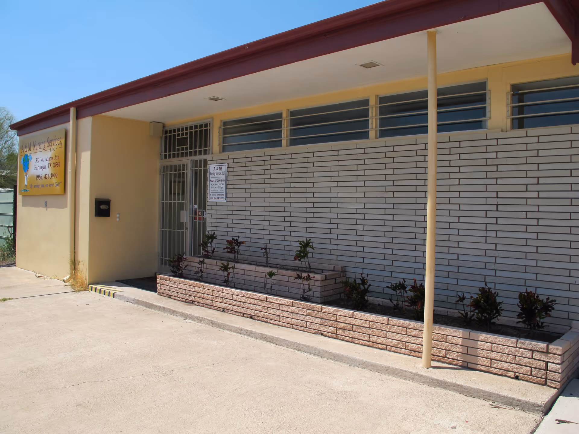 Exterior view of A & M Nursing Services LLC facility entrance.