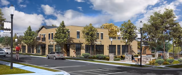 Exterior view of Empower Home Health Services facility with cars and trees.