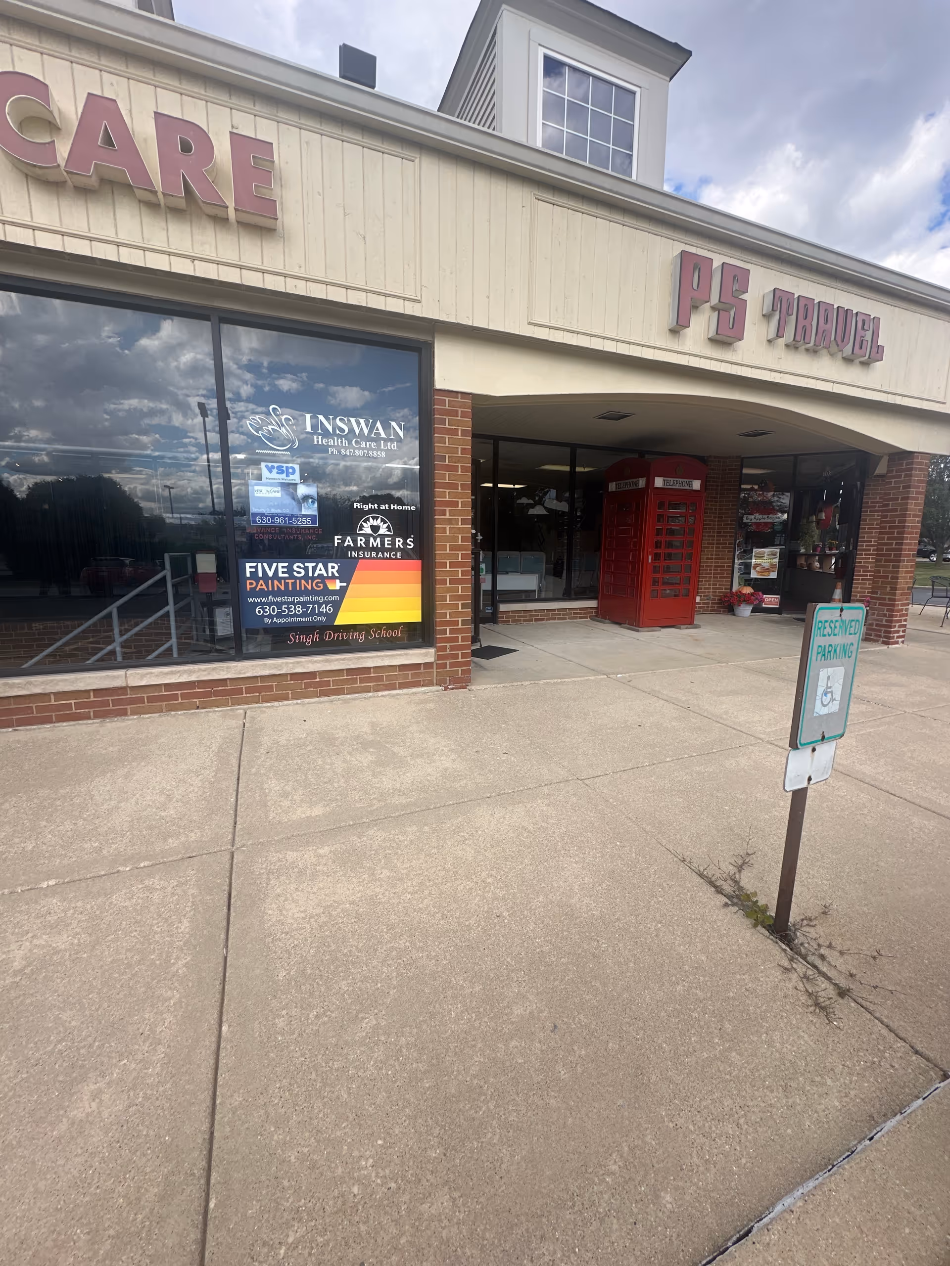 The storefront shows Inswan Health Care Ltd signage in the window.
