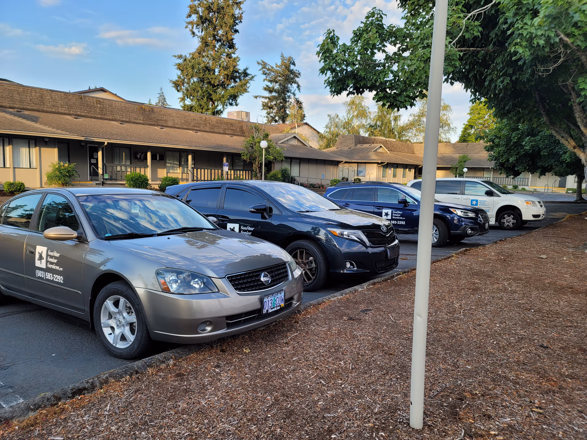 SeaStar Senior Services LLC facility with parked cars along the front entrance.