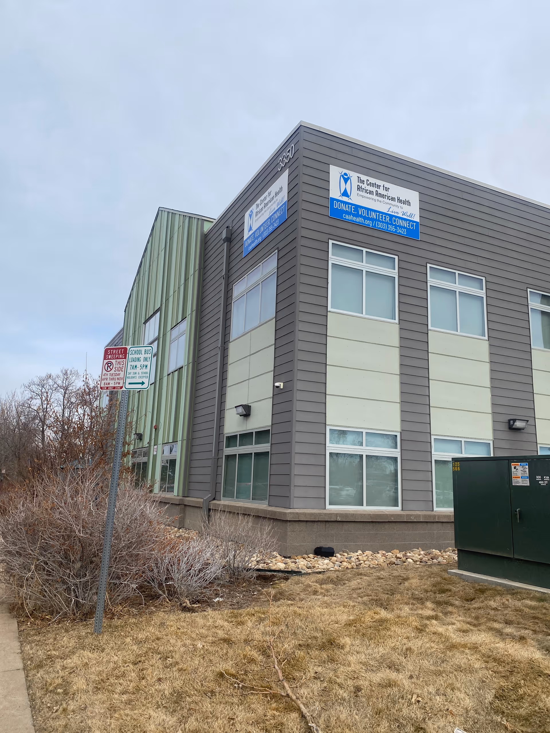 Exterior view of Center for African American Health building.