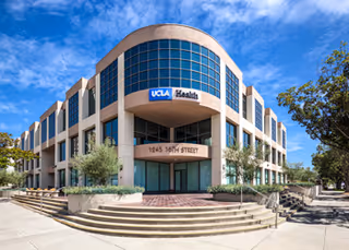 Exterior view of UCLA Health Santa Monica Outpatient Imaging and Interventional Center entrance.
