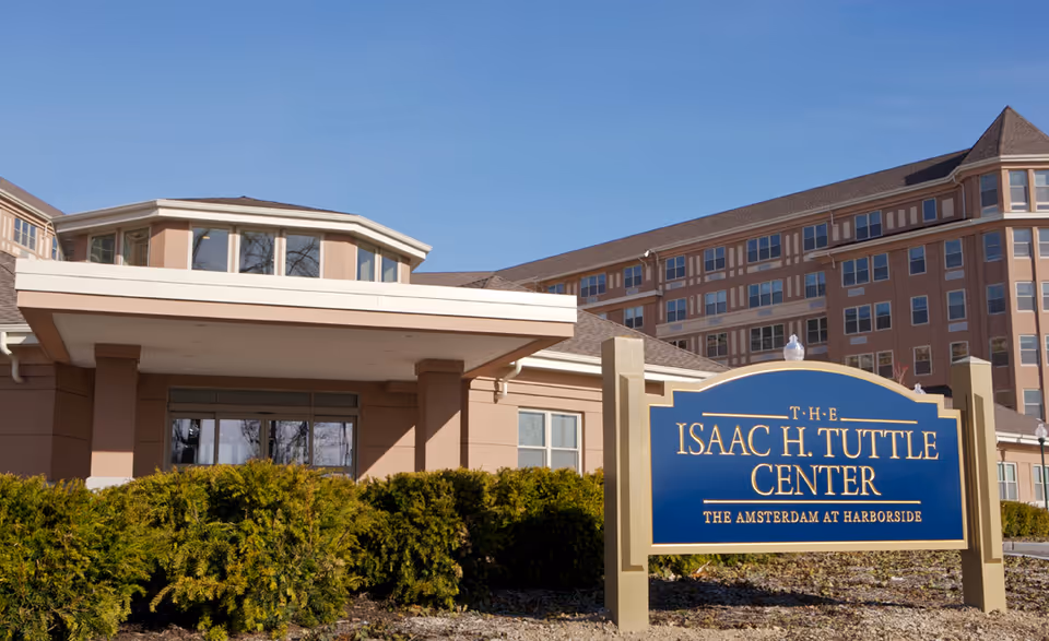 Exterior view of The Isaac H. Tuttle Center at The Amsterdam at Harborside.