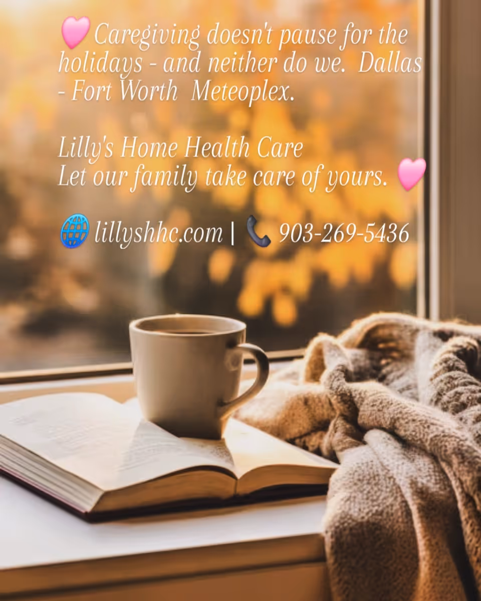 Cozy indoor scene by a window with a mug on an open book and a blanket.