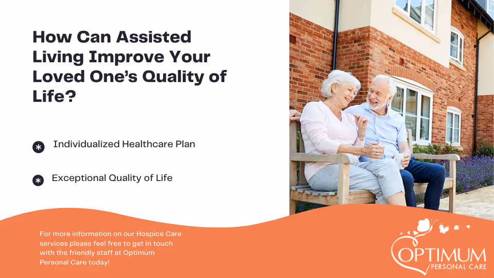 Optimum Personal Care Sugar Land exterior with an elderly couple on a bench