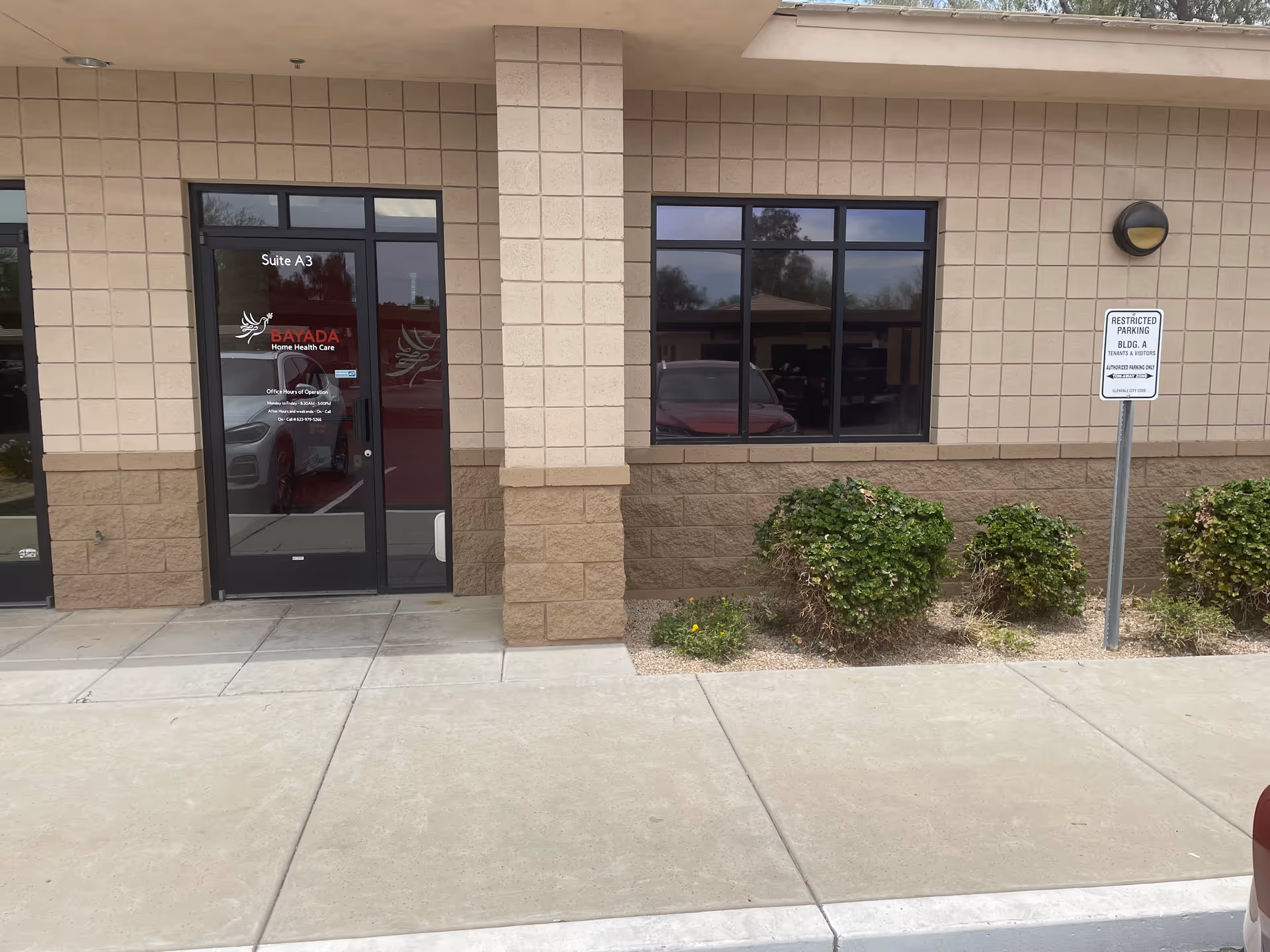 Exterior view of BAYADA Home Health Care entrance and front facade.