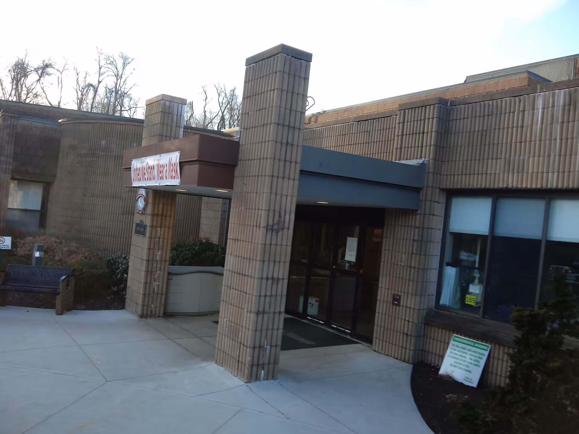 Exterior view of Vernon Rehabilitation and Healthcare Center entrance.