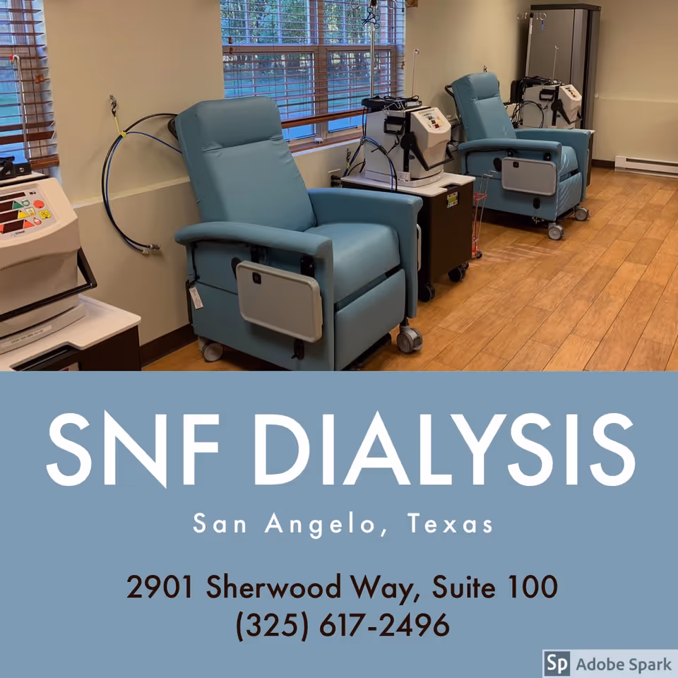 Light blue dialysis chairs aligned along a windowed wall in a clinical treatment room