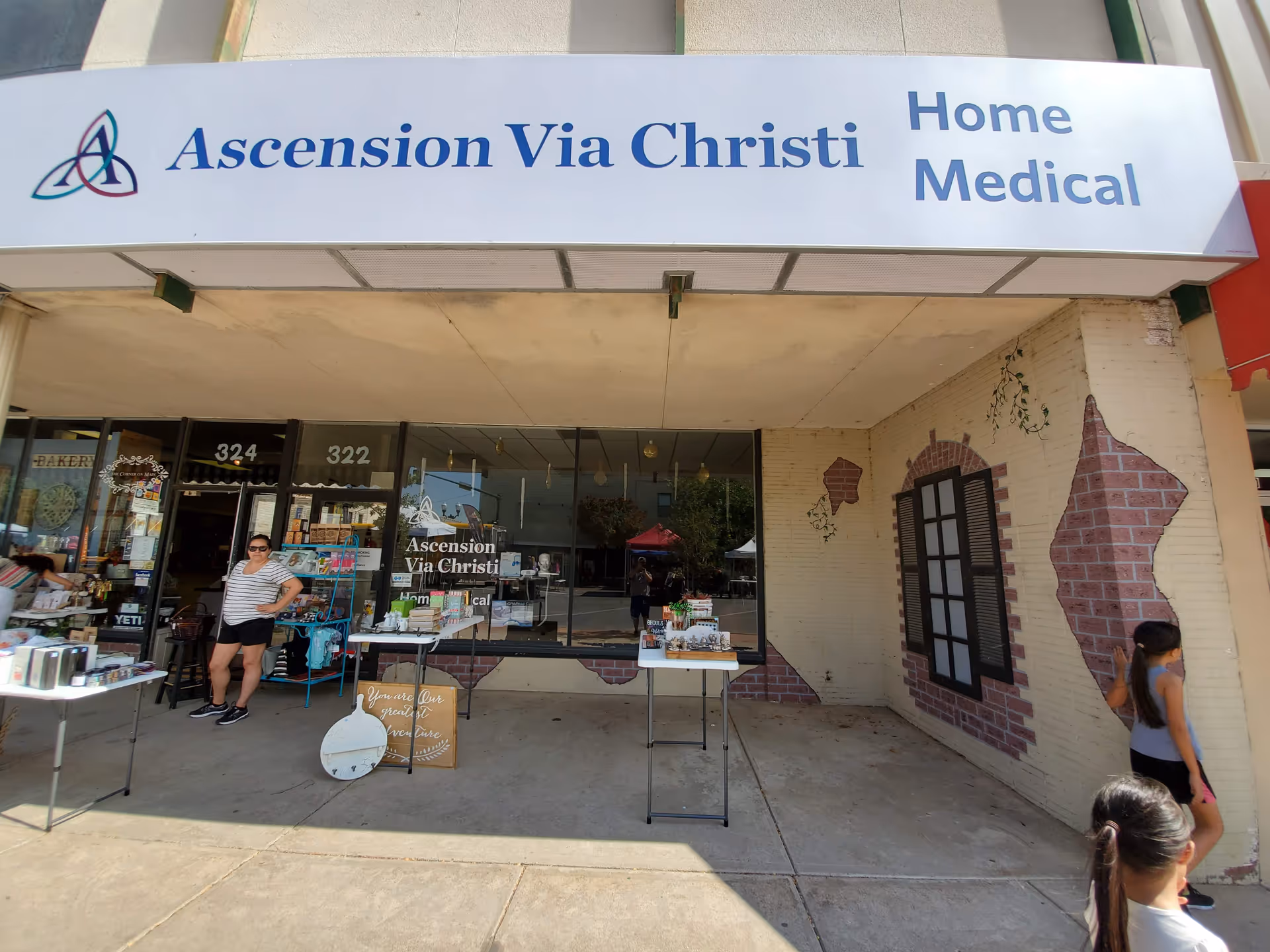 Front of Ascension Via Christi Home Medical in Garden City with people outside