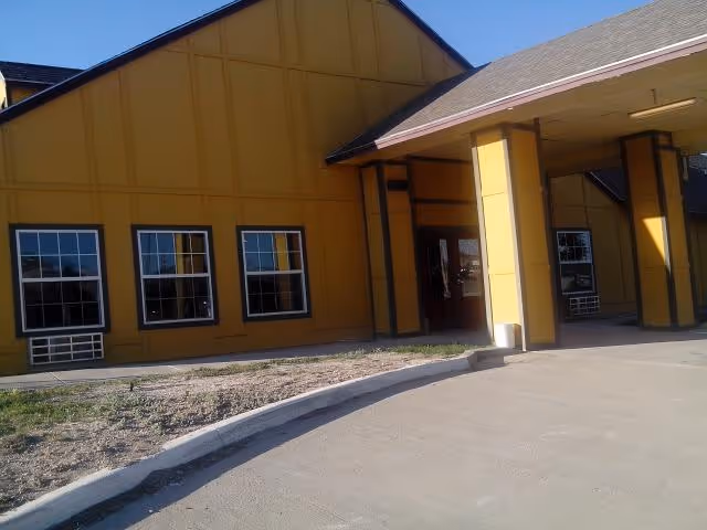 Pecos County Memorial Hospital exterior with a covered entrance.