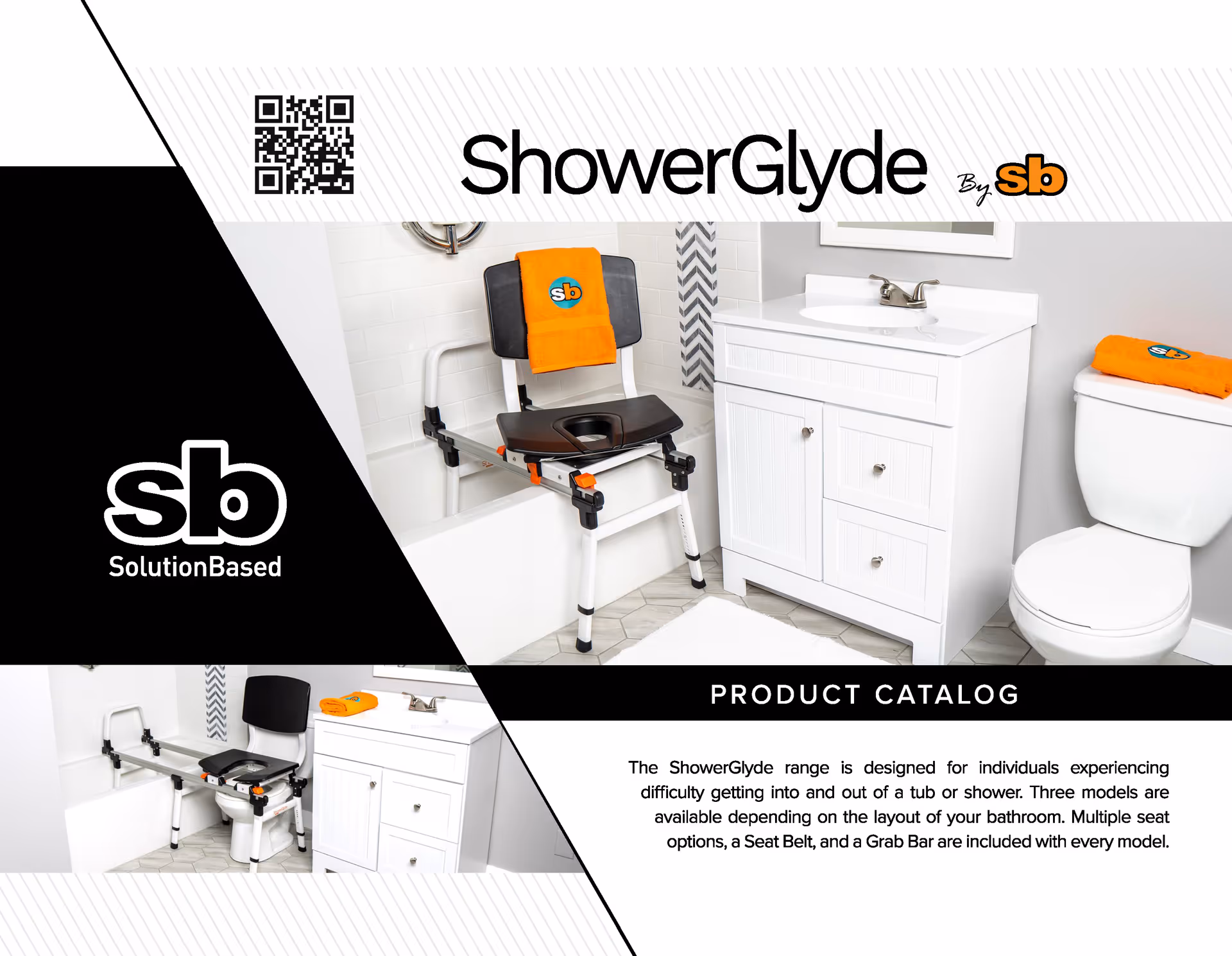 Bathroom featuring a tub chair device beside a white vanity and toilet.