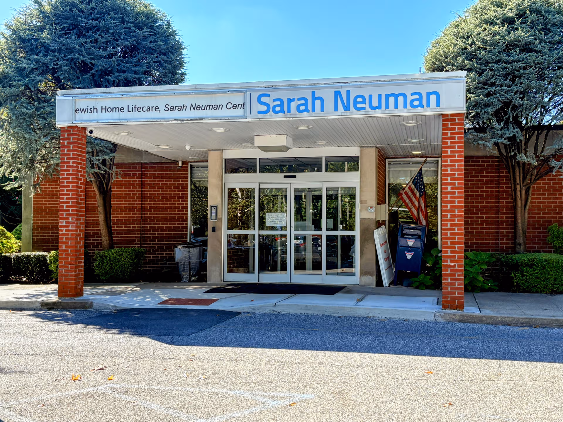 Front entrance of The New Jewish Home, Sarah Neuman facility.