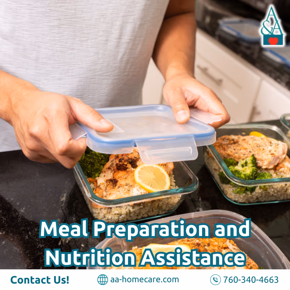 A person places a lid on a meal container in a kitchen.