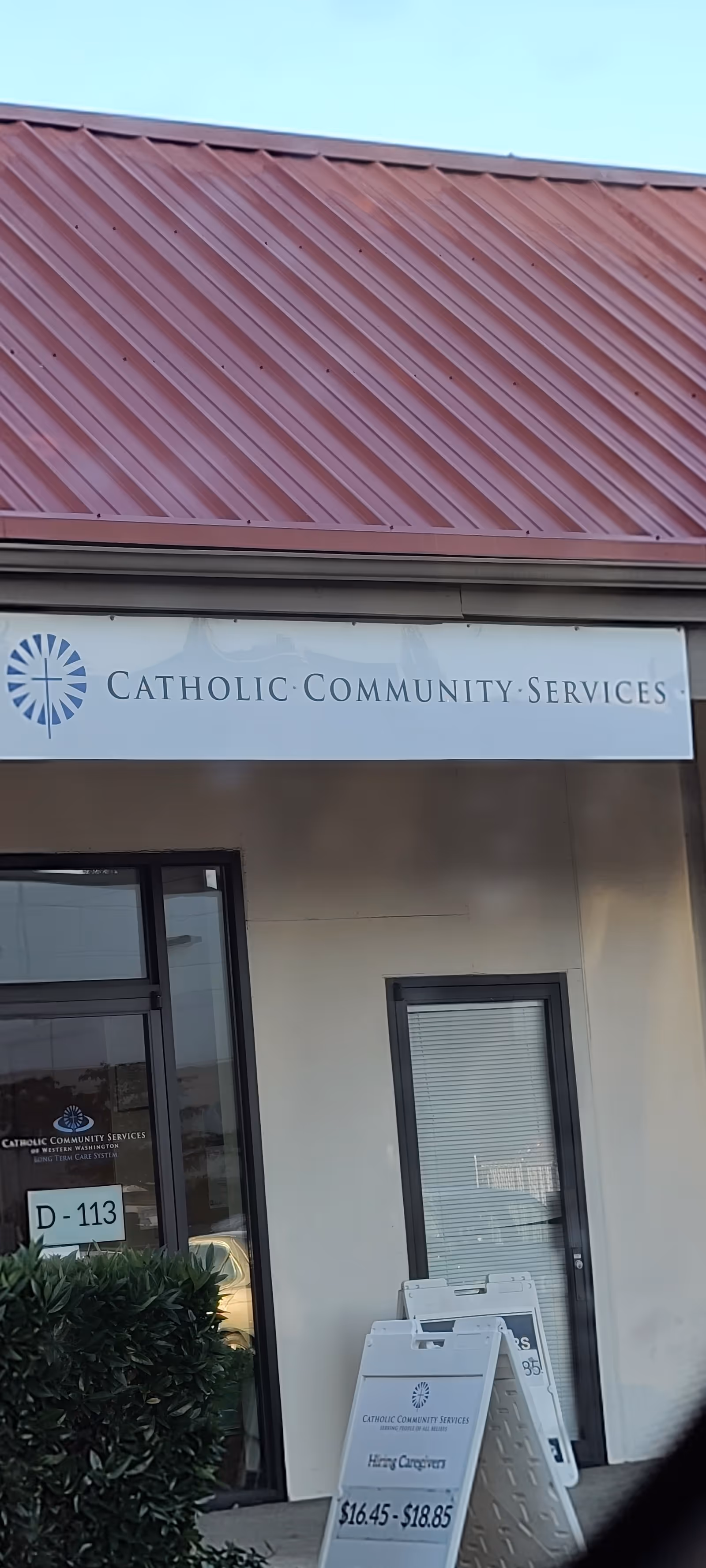 Front exterior of Catholic Community Services Home Care building.