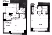 Two black-and-white floor plan diagrams labeled 'Typical One Bedroom' and 'Typical Efficiency'.