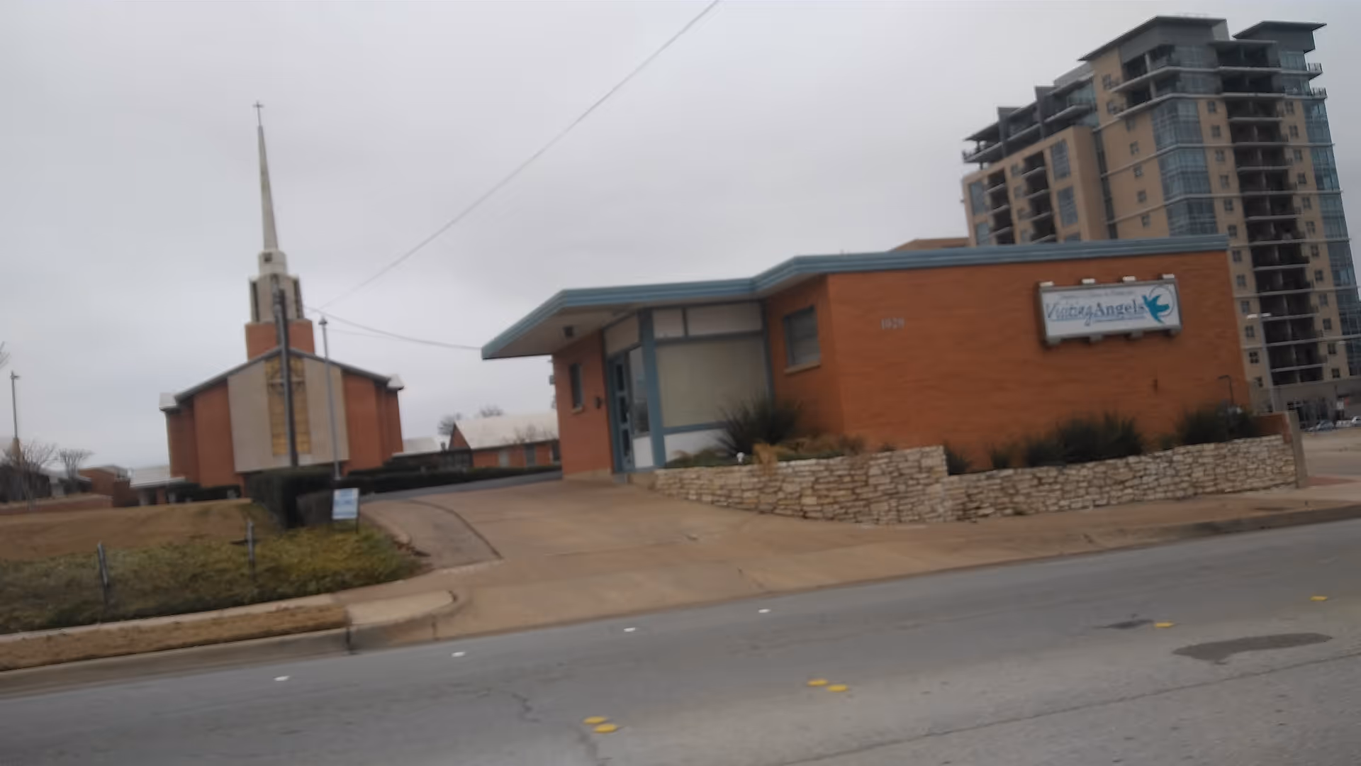 Exterior view of Visiting Angels Senior Home Care Fort Worth building with sign.