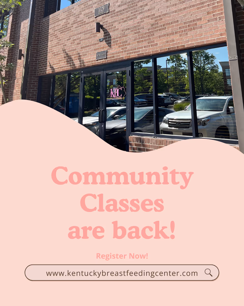 Brick building entrance with glass doors displaying a pink KBC promotional overlay.