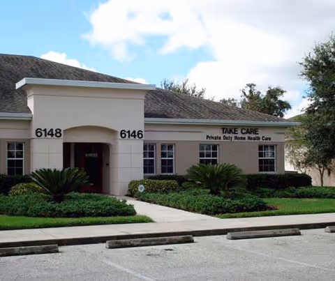 Exterior view of Take Care Private Duty Home Health Care building in Manatee County.