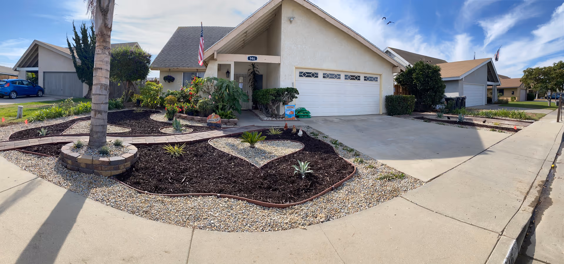 Exterior view of Villa-Care Home IV with front yard landscaping and driveway.